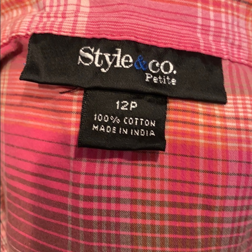 Style & Company Short Sleeve Button Down - Picture 4 of 4